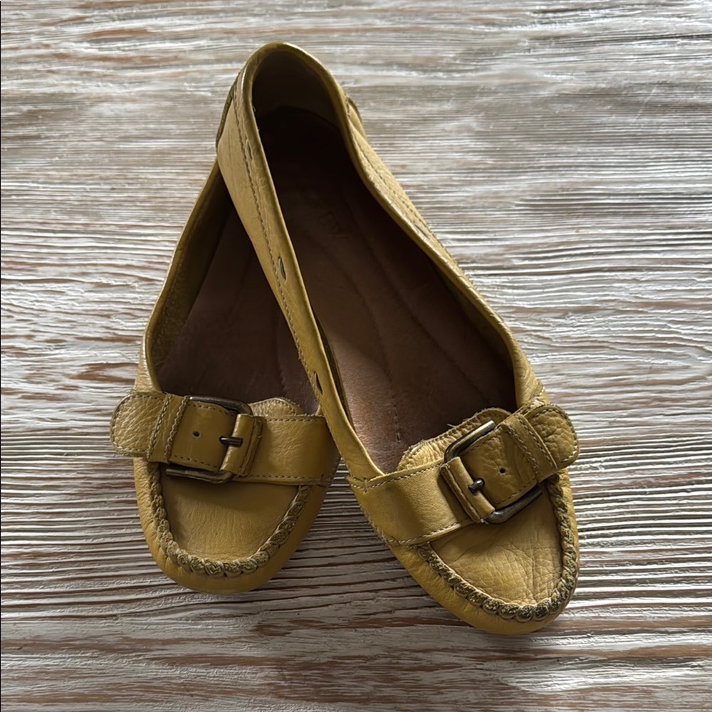 J.Crew Yellow Leather Loafers